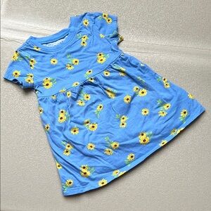 Old Navy Vibrant Blue Dress with Sunflower Pattern 12-18M